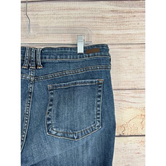 Kut from the Kloth Whiskered Straight Leg Jeans Womens 14 Blue Medium Wash - Picture 5 of 11